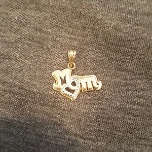 Pendant gold with diamond chips